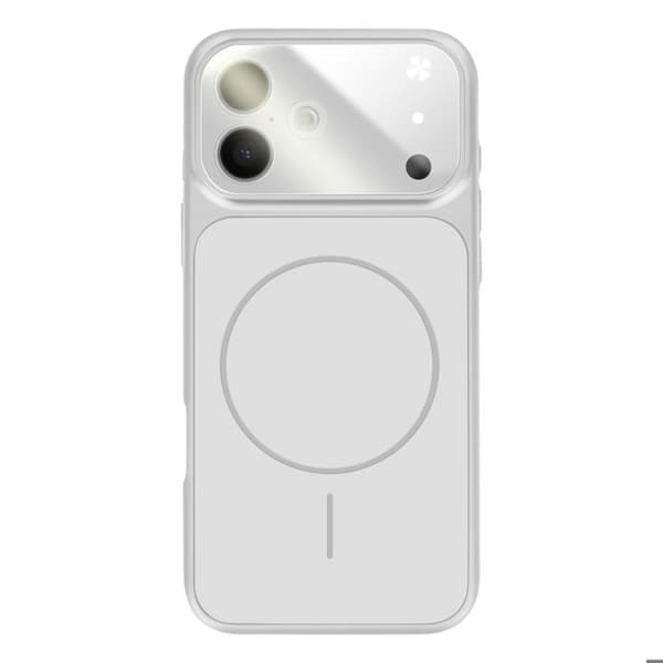MagSafe-cover til iPhone 17, hård med glasbeskyttelse til kamera, sølv Grå