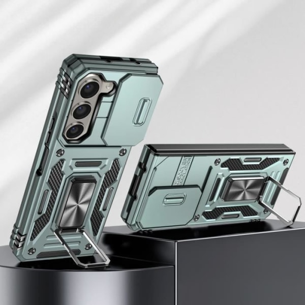 Etui til Samsung Galaxy Z Fold 5 Stødsikkert kameracover Ring Holder Grøn Ljusgrön