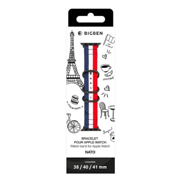 Armband för Apple Watch 38-40-41mm, vattentät, flerfärgad Bigben