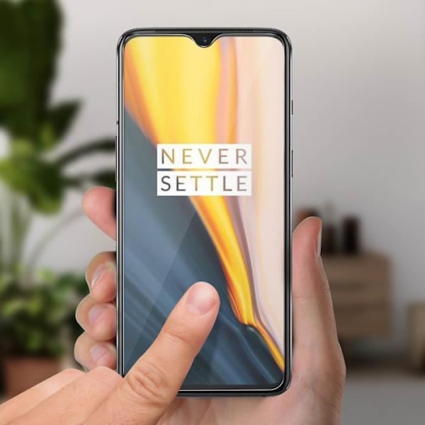 Oneplus 7 Skärmskydd Härdat Glas 9H 0,3 mm Stötsäker Transparent Vit