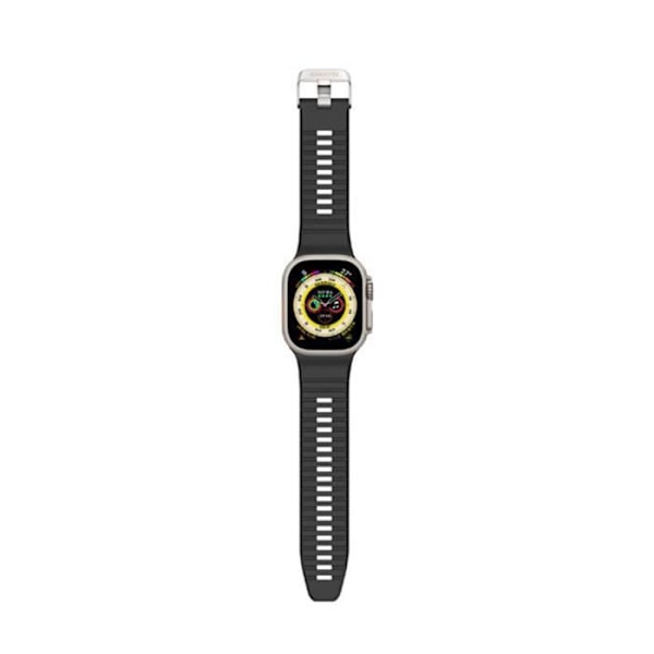 Armband för Apple Watch 49 / 45 / 44 / 42m i silikon med ultra grepp Decoded svart Svart