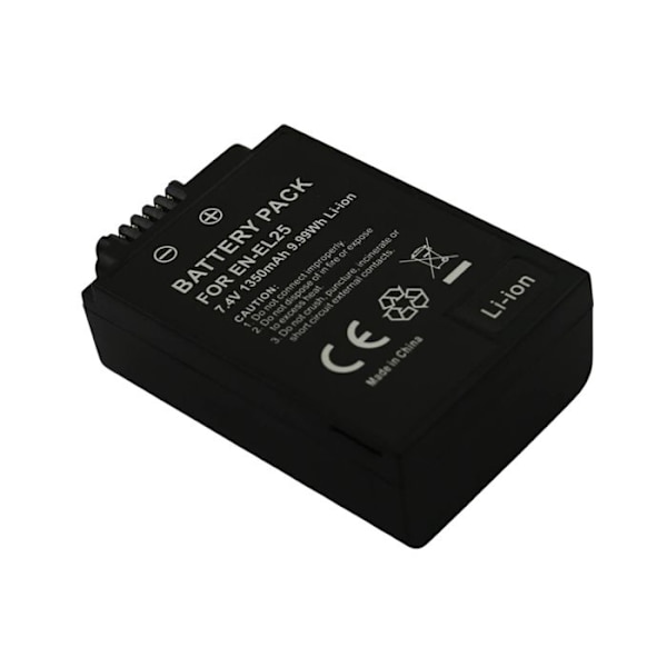Akku 7.4V Li-ion 1350mAh 9.99Wh Nikon-kamera EN-EL25 Musta
