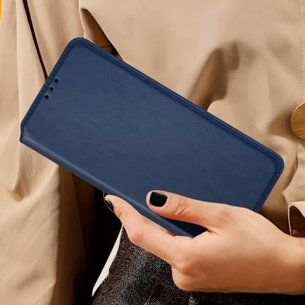 Kotelo Xiaomi Redmi A3:lle - AVIZAR - Kääntökorttipidike ja videotuki - Midnight Blue Blå