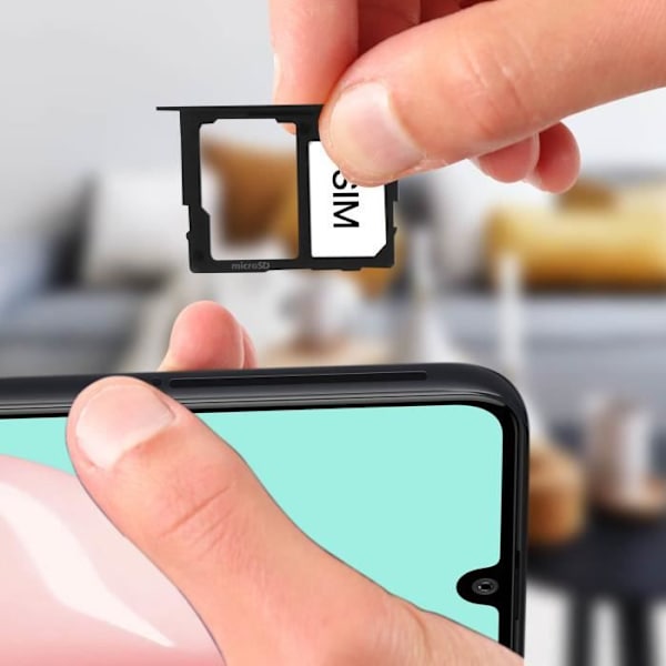 Samsung Galaxy A41 kortbakke 2x Nano SIM og Micro SD erstatning Sort Sort