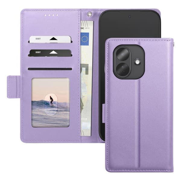 Pungetui til Redmi Note 17 Pro Serie Smart Book med Støtte Lavendel Violett