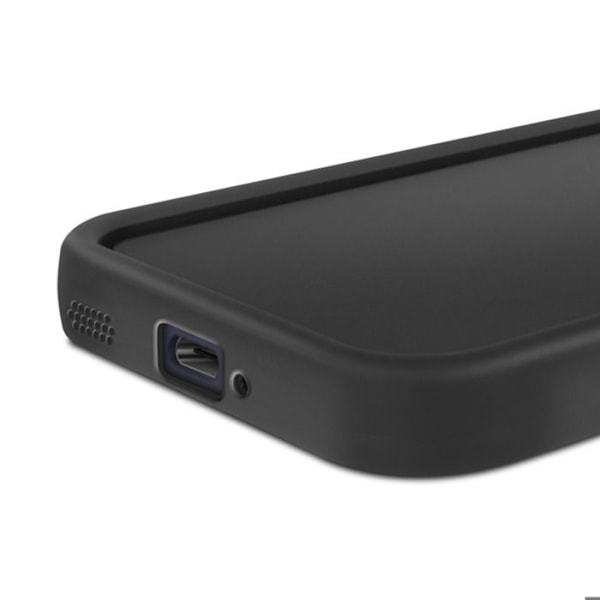 Silicone cover til Oppo Reno 13, skridsikker, kamerabeskyttet, sort Svart