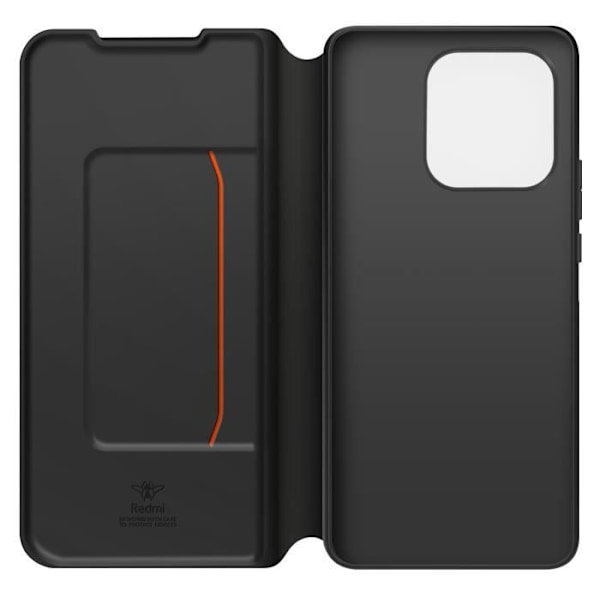 Xiaomi Redmi Note 14 5G -kotelo, jossa on korttipaikka ja hihna, Made for Xiaomi, musta Svart