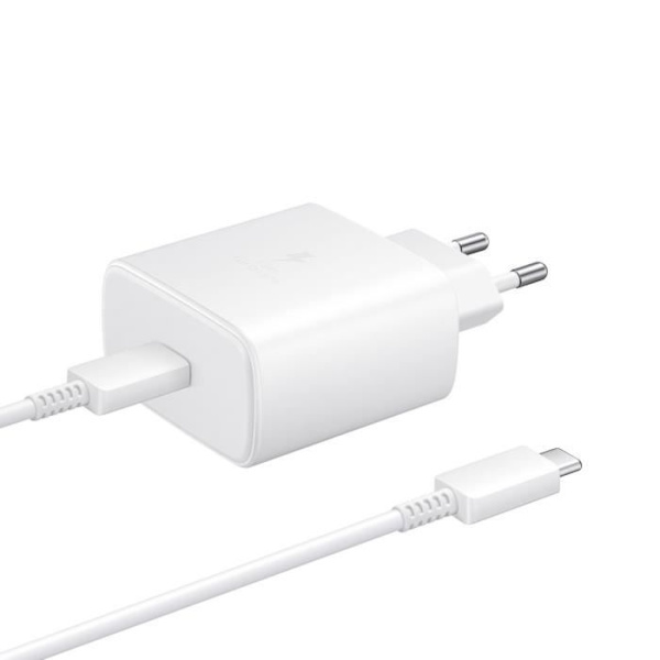 Original Samsung nätladdare USB-C till USB-C Snabbladdning 2.0 Kabel Vit