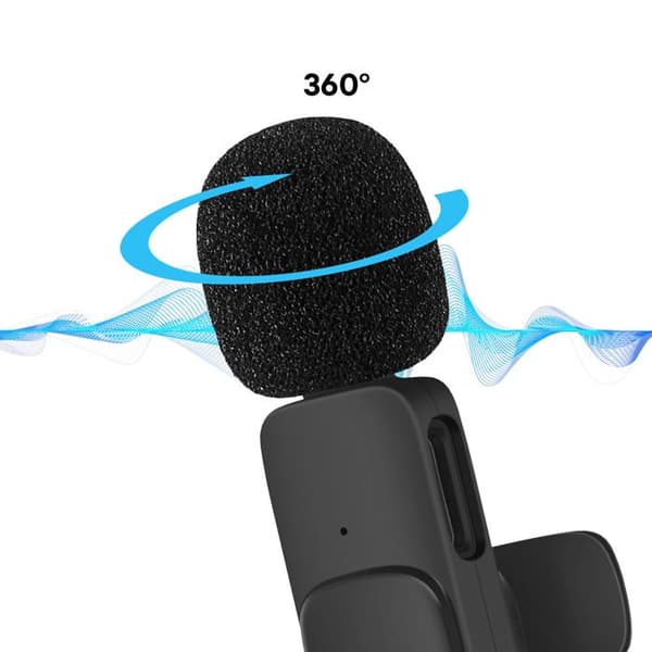 Langaton mikrofoni Lightning-vastaanottimella iPhone varten, musta