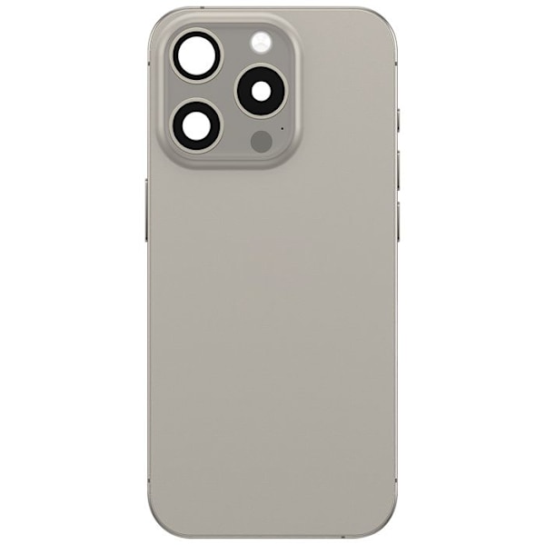 Batteri Cache för iPhone 15 Pro med Förmonterad Chassi och MagSafe Modul Ljusgrå Grå