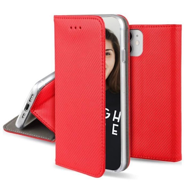 Folio-etui til Oppo Reno 8 Lite 5G Magnetisk stativ Funktion Jaym Red Röd