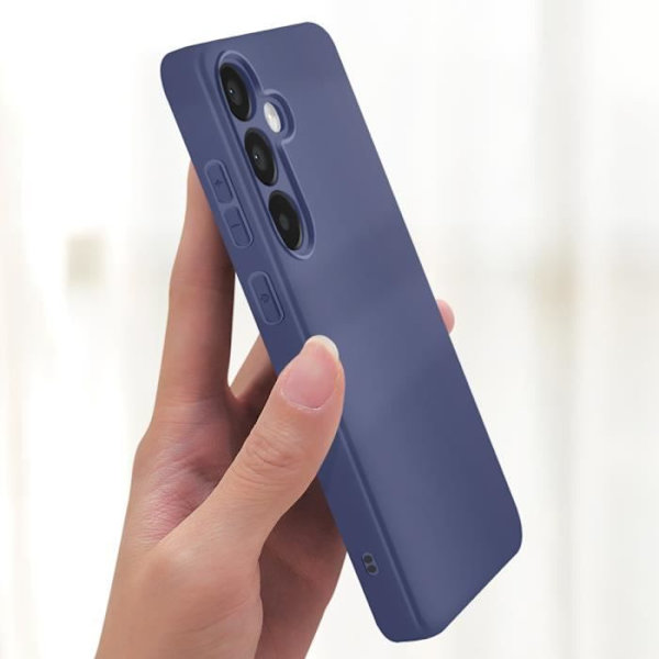 Fodral till Samsung Galaxy S24 Matte Finish Soft Touch Midnight Blue Blå