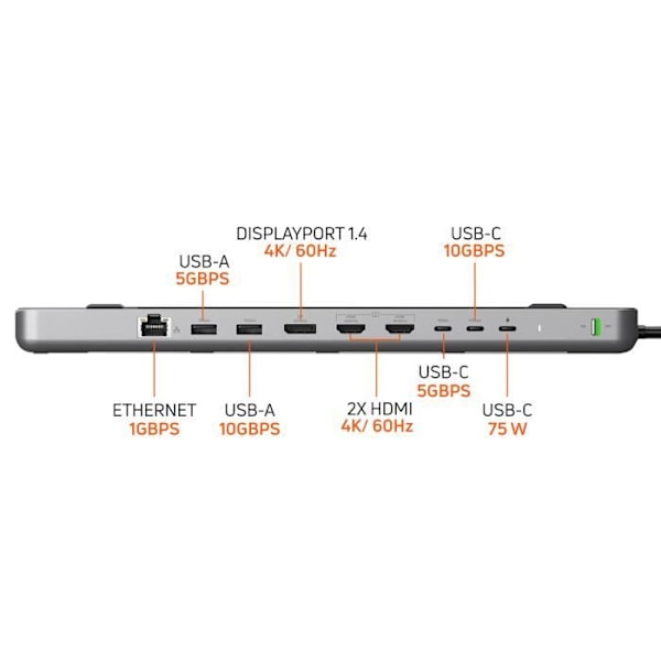 Dockingstation til MacBook Multiports 9 i 1 Satechi SSD harddisklæser