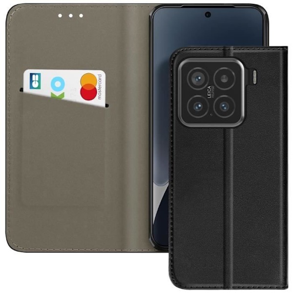 Fodral för Xiaomi 15 Magnetisk Plånboksstöd Svart Svart