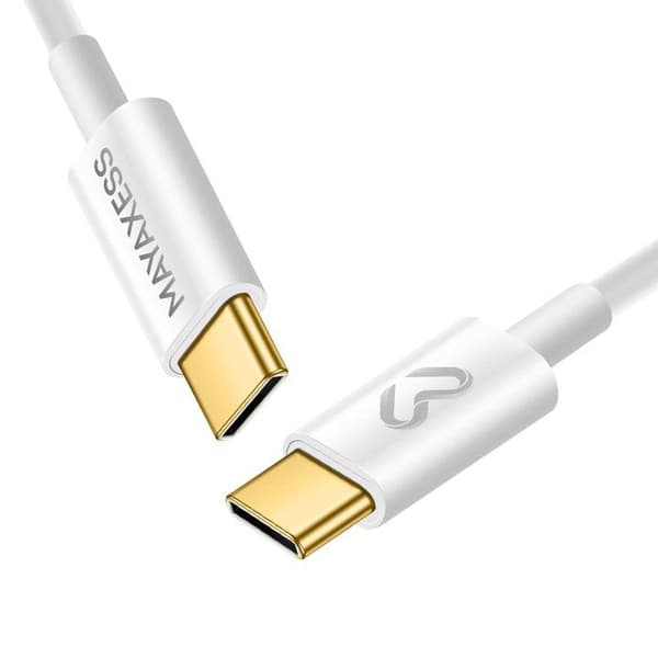 Laddkabel 1m USB-C för Samsung Galaxy S25 FE Mayaxess Vit Vit