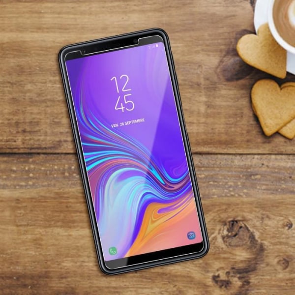 Film til Samsung Galaxy A7 2018 Skærmbeskytter Hærdet glas 9H 0,33 mm Gennemsigtig