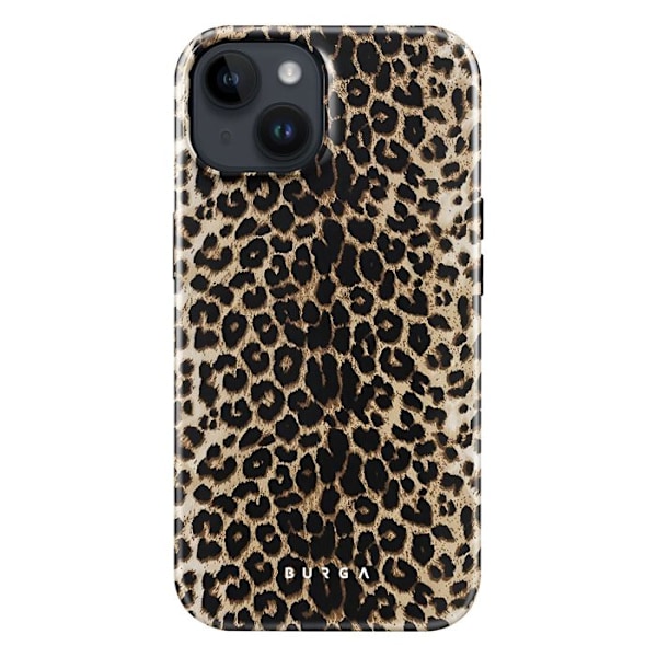 Stötsäker iPhone 14-fodral Elegant Leopard Höjda Kanter