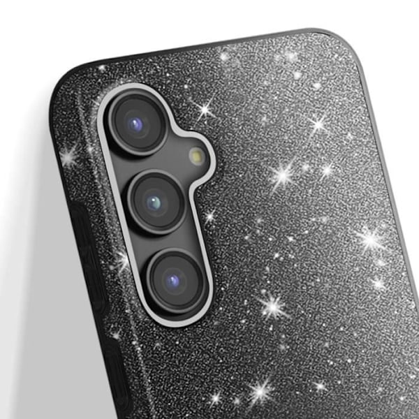 Glittrande Stötsäker Skal för Samsung Galaxy S23 FE Svart Svart