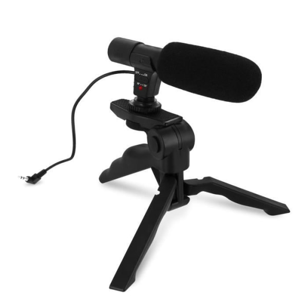 Mikrofoniliitäntä 3,5 mm Vlogging Laadukas ääni Monitoimijalusta Muvit Black