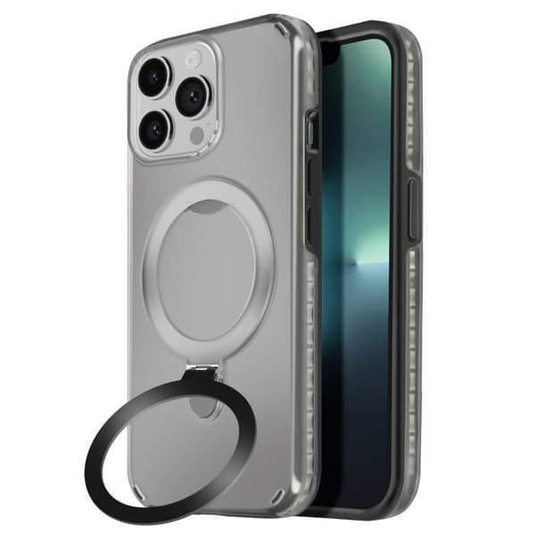Coque - MagSafe - iPhone 13 Pro Max - Stötteabsorberande - Fällbart Stöd - Svart Svart