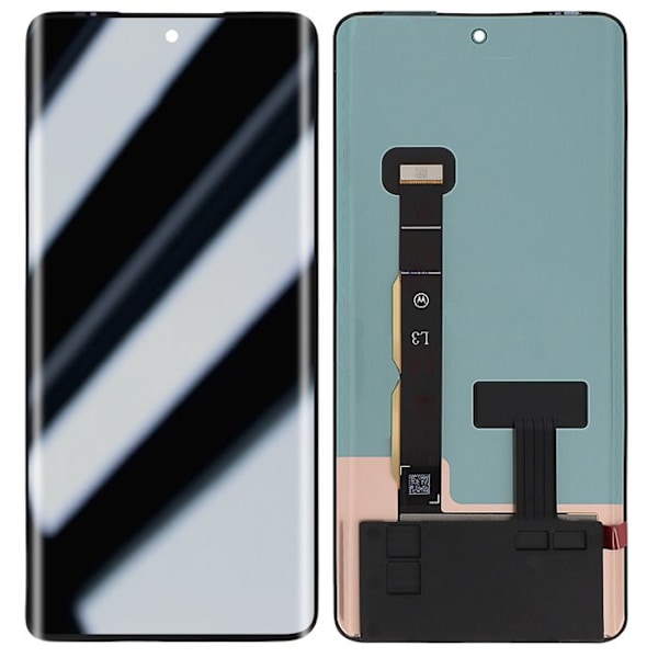 LCD-skärm och pekglas för Motorola Edge 40 Without Frame Relife Svart Svart