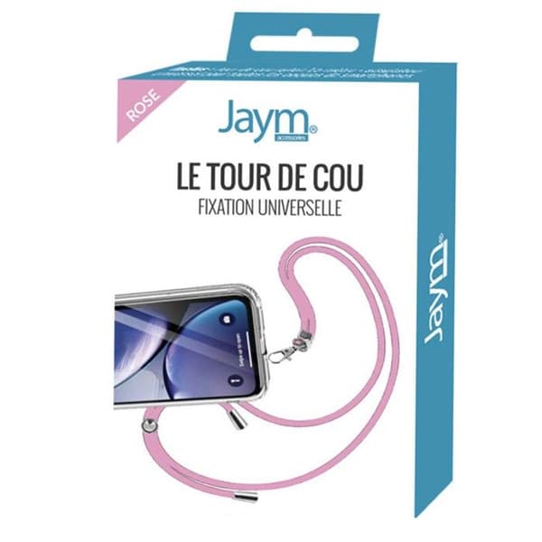 Halsbånd - JAYM - 150cm - Nylon - Universal Montering - Farve Rosa Rose