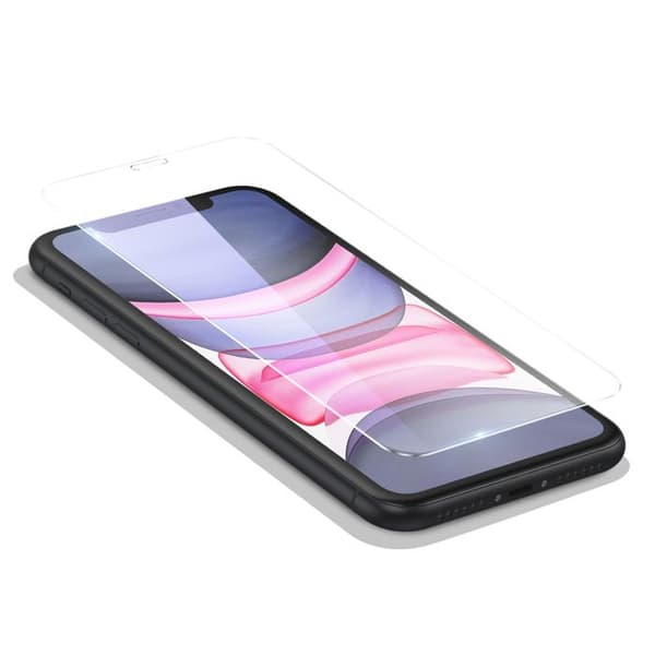 Härdat glas för iPhone 11 / iPhone XR 9H Rep- och stötresistent Mayaxess Transparent Vit