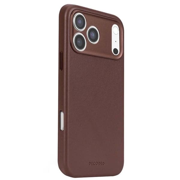 Magsafe cover - DECODED - iPhone 17 Pro - Ægte læder - Stødafvisende beskyttelse - Brun brun