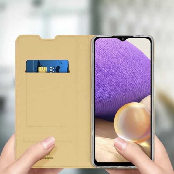 Fodral för Samsung Galaxy A32 Korthållare Stöd Funktion Dux Ducis Gold