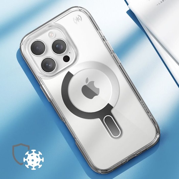 Coque MagSafe för iPhone 16 Pro Antikollisions 4m Presidio Perfect-Clear Speck Transparent Vit