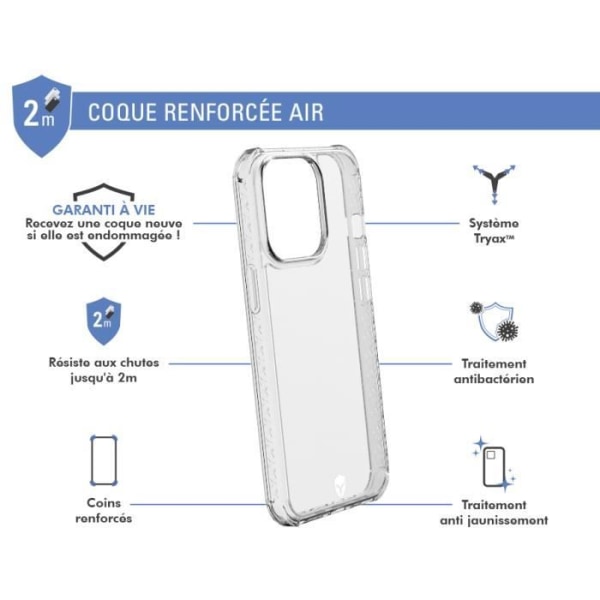 AIR-förstärkt fodral Livstidsgaranti Transparent för iPhone 13 Pro Force-fodral