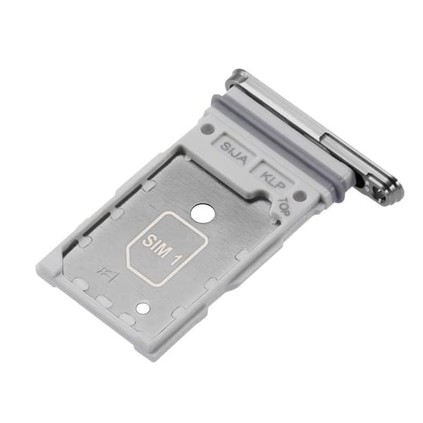 SIM-kortskuffe - SAMSUNG - Galaxy S22/S22 Plus - Dual Nano SIM - Original - Hvid Vit