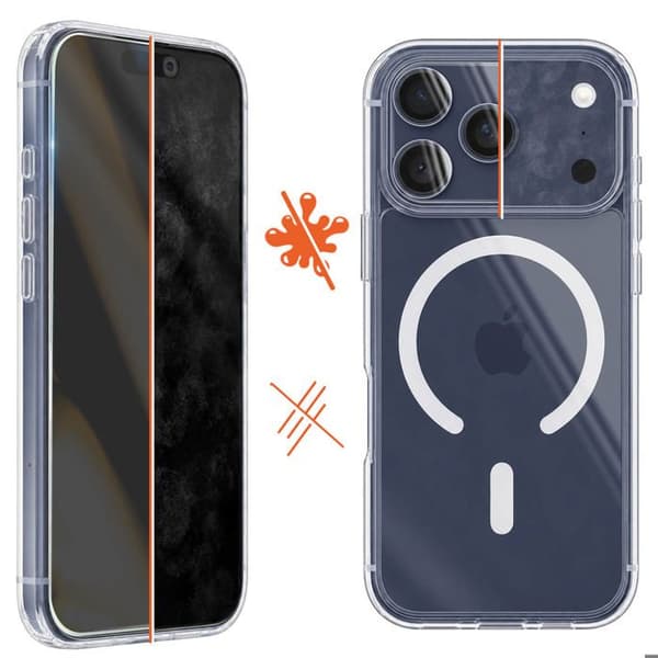 Beskyttelsespakke til iPhone 17 Pro Integreret 5-i-1 Transparent Vit