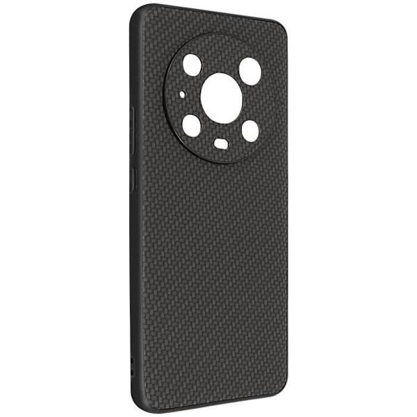 Beskyttelsesskal - Honor - Magic4 Pro - Hård bag - Blød kant - Sort carbon-effekt Svart