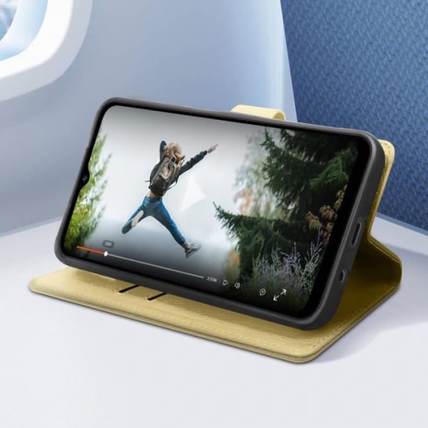 Fodral för Xiaomi Poco X3 och X3 Pro plånbok och videohållare guld