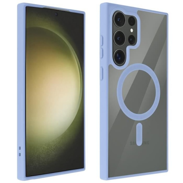 AVIZAR Suojakuori Samsung Galaxy S23 Ultralle - Kovaselkäinen Silikoni Contour - Laventelinsininen Lavendel