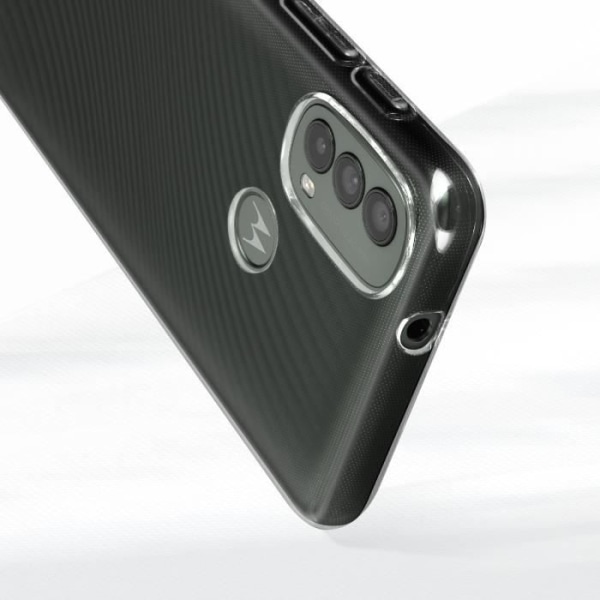 Fodral Motorola Moto E20, E30, E40 Mjukt silikon härdat glas 9H