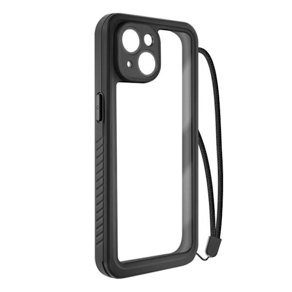 Vandtæt Cover - Mærke - iPhone 15 Plus - IP68 - Skærmbeskyttelse - Sort Kant Svart Transparent