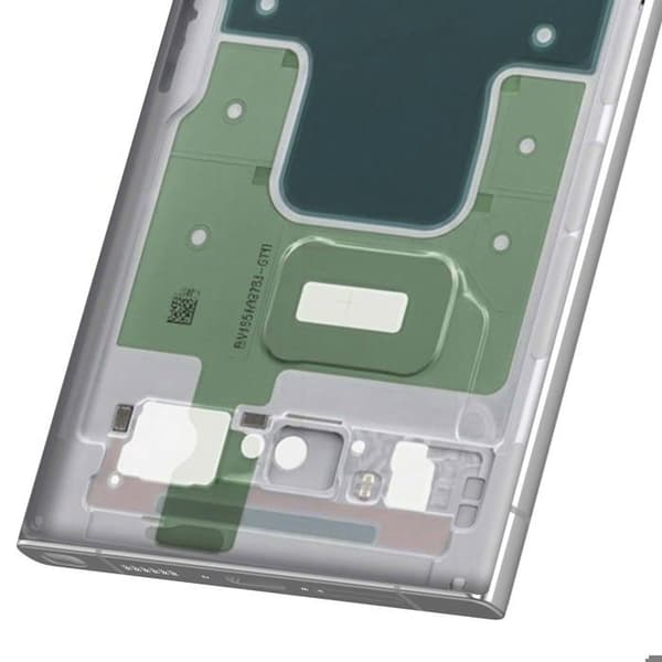 Erstatningscentralchassis til Galaxy S23 Ultra Service Pack Samsung Sølv Grå