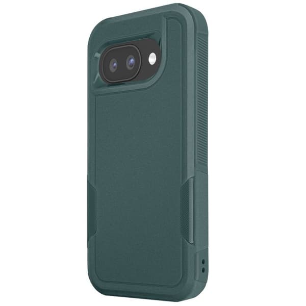 Coque Antichoc til Google Pixel 9a Forstærket Hårdfør Silikone Mørkegrøn Grön