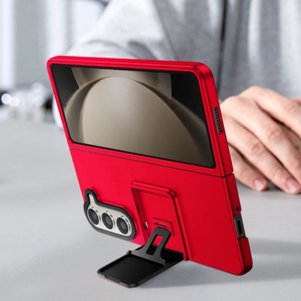 Etui til Samsung Galaxy Z Fold 5 Kickstand Series Classic Stand Red Röd