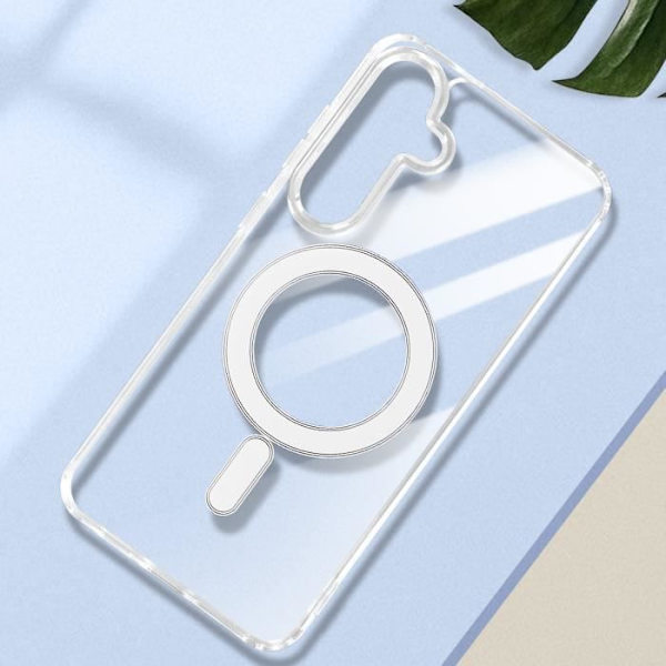 Suojakuori Samsung Galaxy S24 Plus -puhelimelle - AVIZAR - Kirkas Mag-kotelo - Kova takaosa - Pehmeä muoto - MagSafe-yhteensopiva Transparent