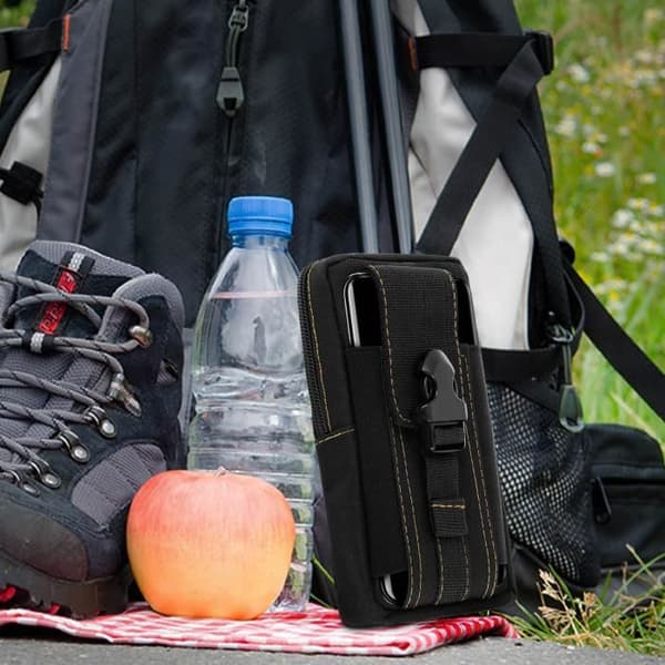 Smartphonetaske - AVIZAR - Universal - Sort - Halvstiv - Blandet Svart