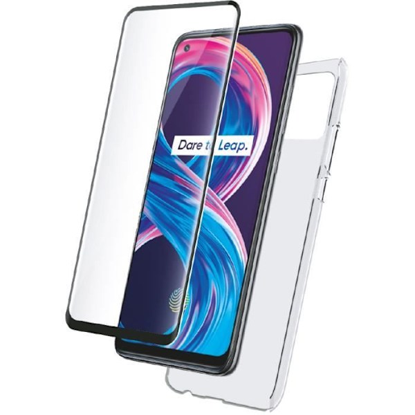 Pack transparent mjukt fodral + 2,5D skärmskydd i härdat glas för 8 5G RealMe Bigben