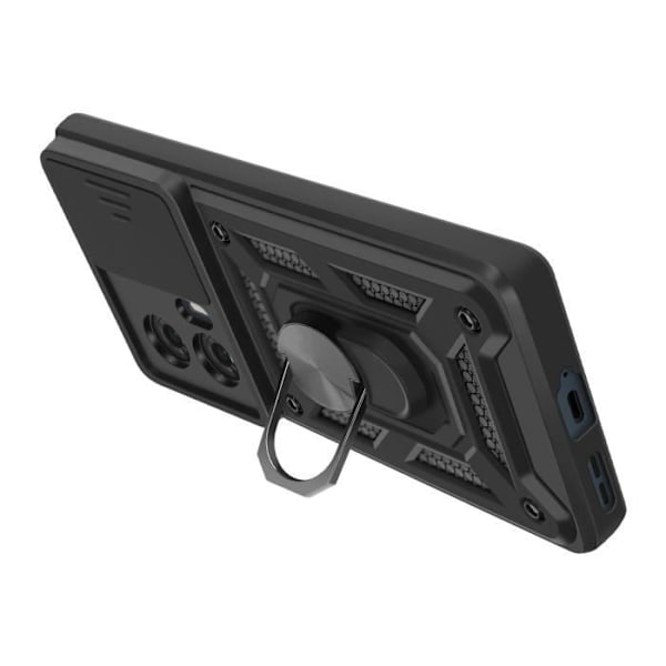 Coque til Motorola Edge 50 Fusion Ring Skydel Kamera Mayaxess Sort Svart