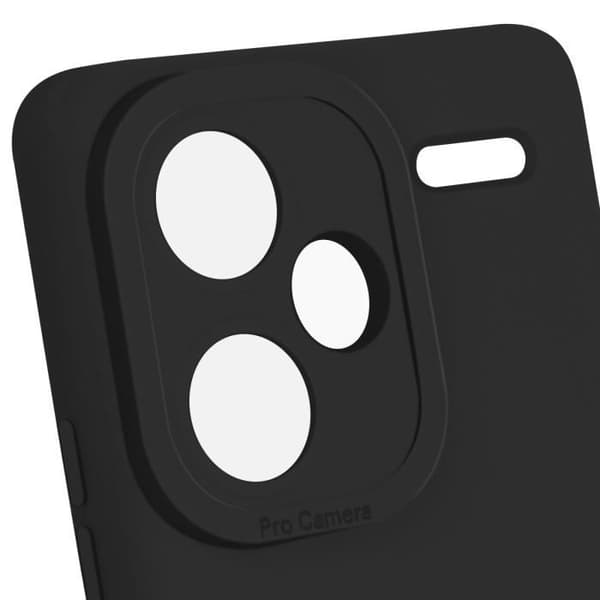 Etui til Xiaomi Redmi Note 13 Pro Plus Silikone Matt kamerabeskyttelse Sort Svart