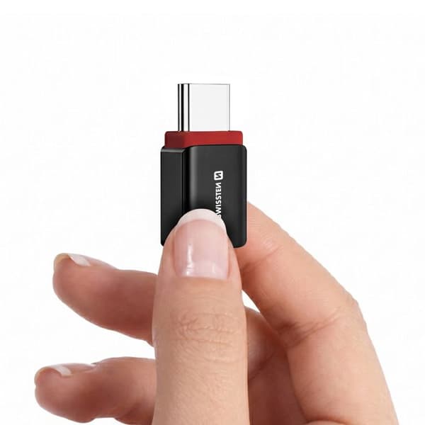 USB-C Data Blocker Anti-Hacking med Hurtig Opladning 240W Swissten Sort