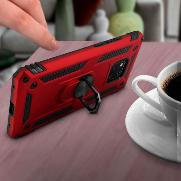 Etui - AVIZAR - Mate 20 Pro - Bi-materiale - Stiv og fleksibel - Rød Video Support Röd