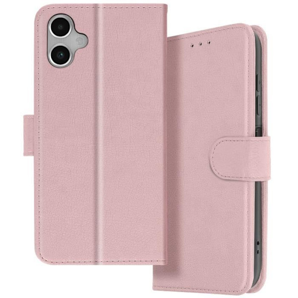 Suojakuori Samsung Galaxy A06:lle - AVIZAR - Chesterfield - Lompakko ja videoteline - Vaaleanpunainen Rosa