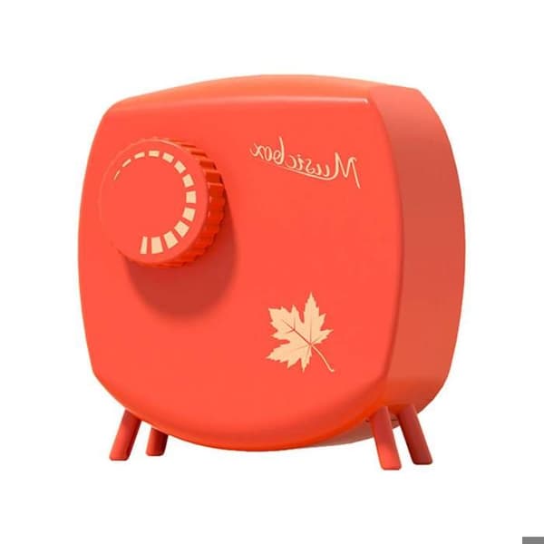 Musikboks - AVIZAR - Transistor Model - Blød Melodi - Orange Farve - Til Barn Orange